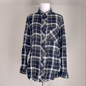 Athleta Sierra Plaid Button Down Shirt
